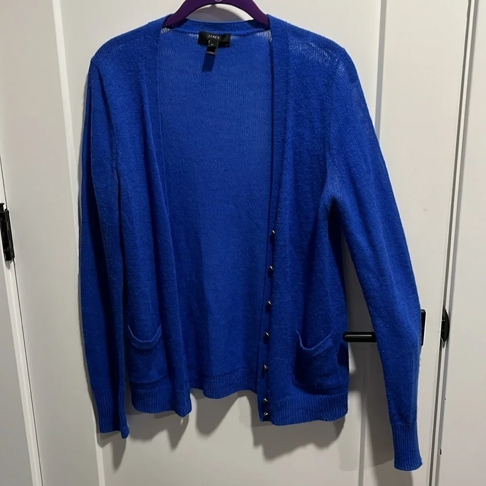 J. Crew Bling Button Alpaca Merino Cardigan